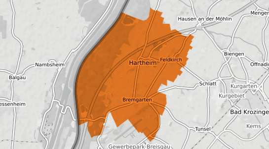 Mietspiegelkarte Hartheim am Rhein